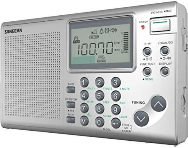 Alt view image 4 of 12 - Sangean - ATS-405 - Sangean ATS-405 Radio Tuner - 36 x FM, 36 x AM, 36 x SW PresetsLCD Display - Cable - Headphone - 4 x