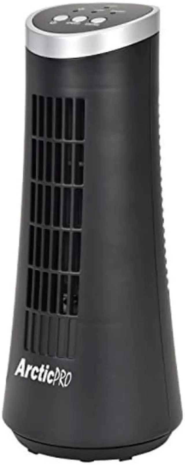 Alt view image 10 of 12 - Arctic-Pro Desktop Oscillating Slim Mini Tower Fan, Black, 12 Inches