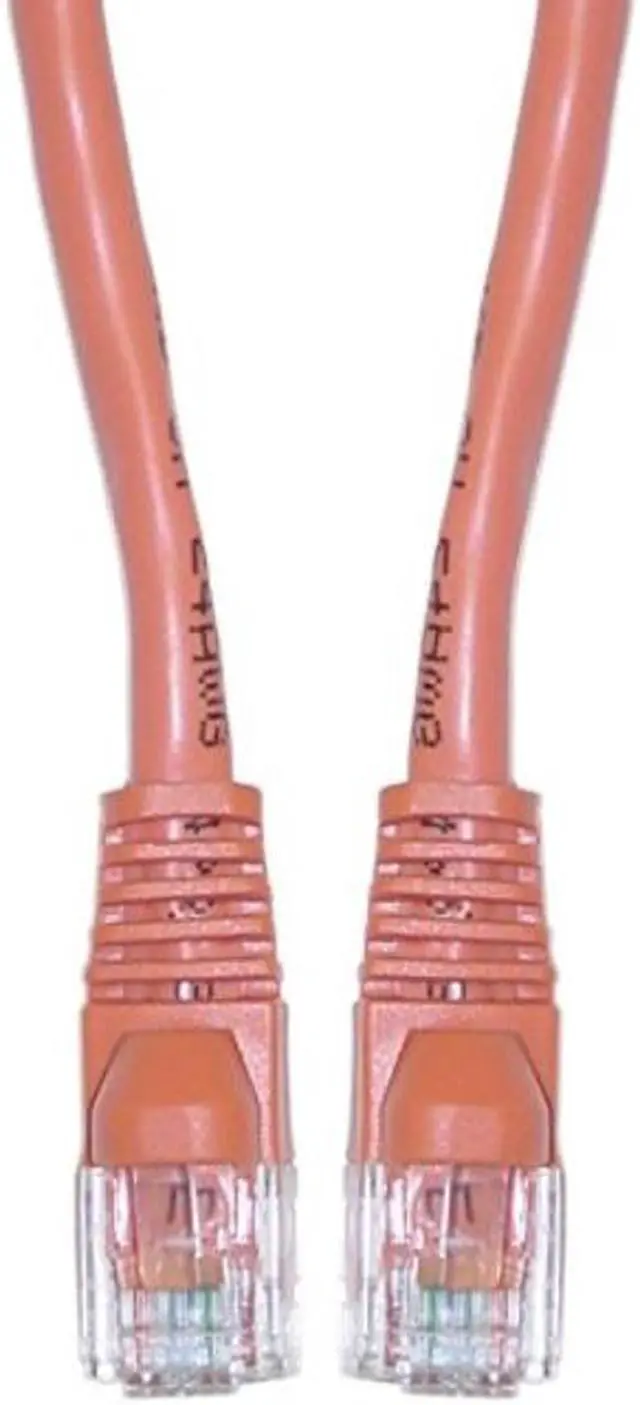 Alt view image 3 of 4 - Cable Wholesale Cat6 Ethernet Crossover Cable  Snag/less Molded Boot  14 foot - Orange