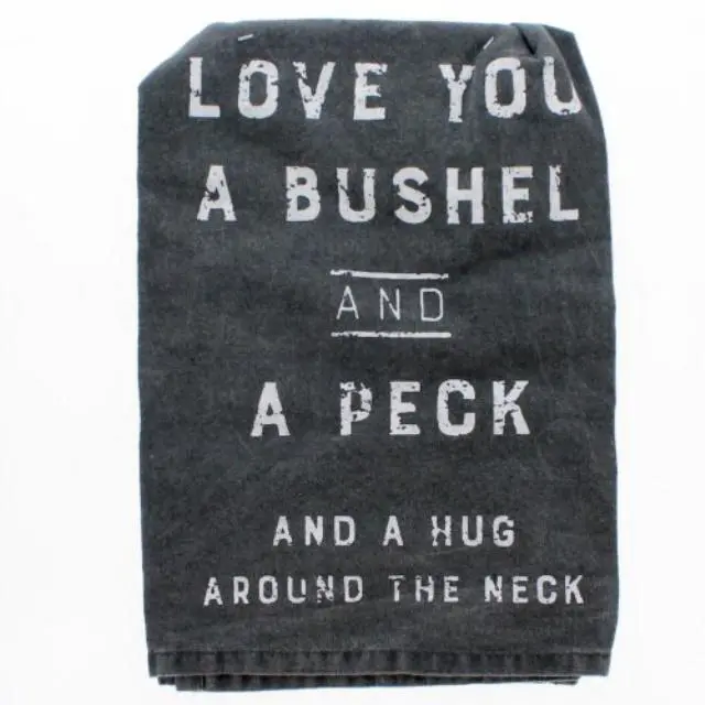 Alt view image 2 of 3 - Primitives By Kathy Love You Bushel And A Peck Kitchen Towel