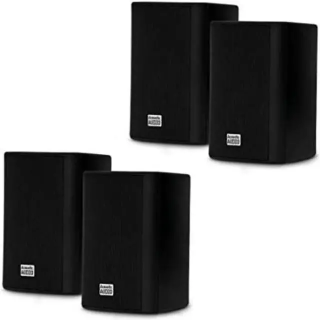 Alt view image 9 of 10 - Acoustic Audio AA351B Indoor Outdoor 2 Way Black Speakers 1000 Watt 2 Pair Pack AA351B-2Pr