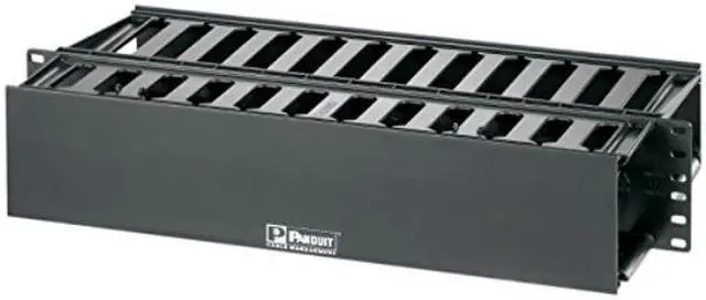 Alt view image 5 of 11 - Panduit WMPF1E PANDUIT PatchLink Horizontal Cable Manager - Cable Manager - Black - 2U Rack Height - 19" Panel Width