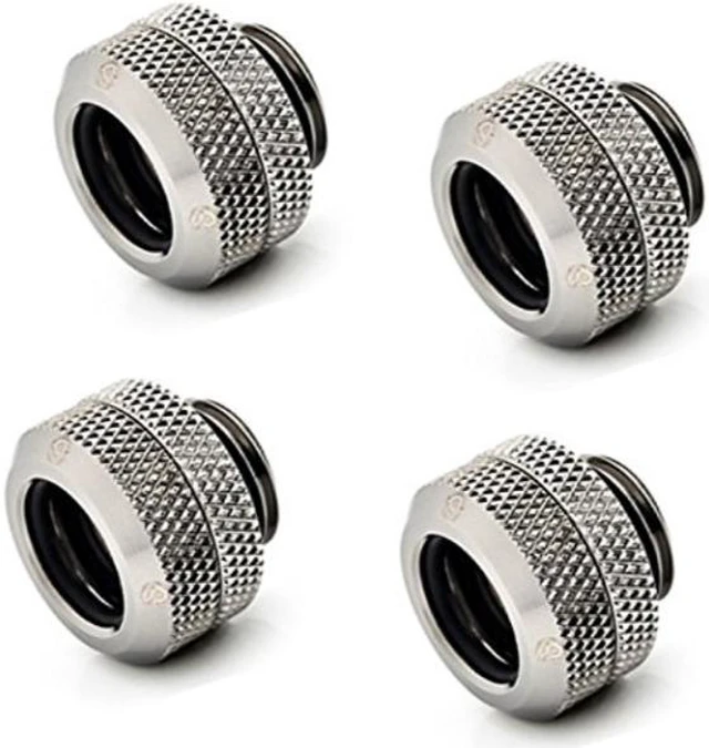 Alt view image 6 of 6 - Bitspower G1/4" to Enhance Multi-Link Fitting for 12mm OD Rigid Tubing, Black Sparkle, 4-pack