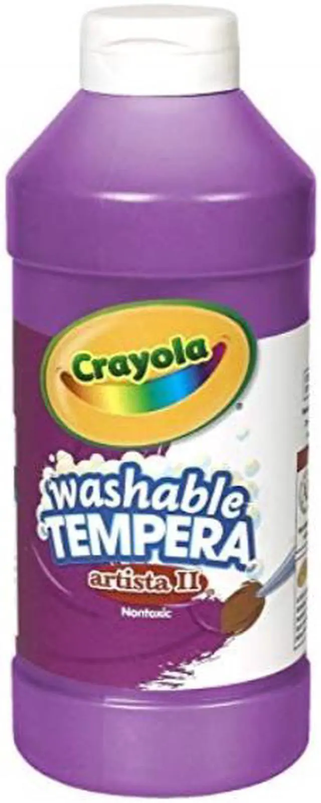 Alt view image 5 of 6 - Crayola All-Purpose Artista Tempera Paint Nontoxic 16oz. Violet 543115040