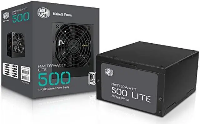 Alt view image 12 of 13 - Cooler Master MPX-5001-ACAAW-BS Masterwatt Lite 500W with 80 Plus Certified Power Supply with Full Protections