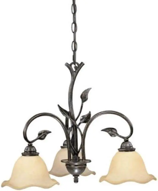 Main image of Vaxcel CH38803OL Vine 3 Light Chandelier 22" x 22" x 17.5" Oil Shale Finish