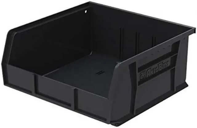 Alt view image 3 of 3 - AKRO-MILS 30235BLACK Black Hang and Stack Bin, 10-7/8"L x 11"W x 5"H