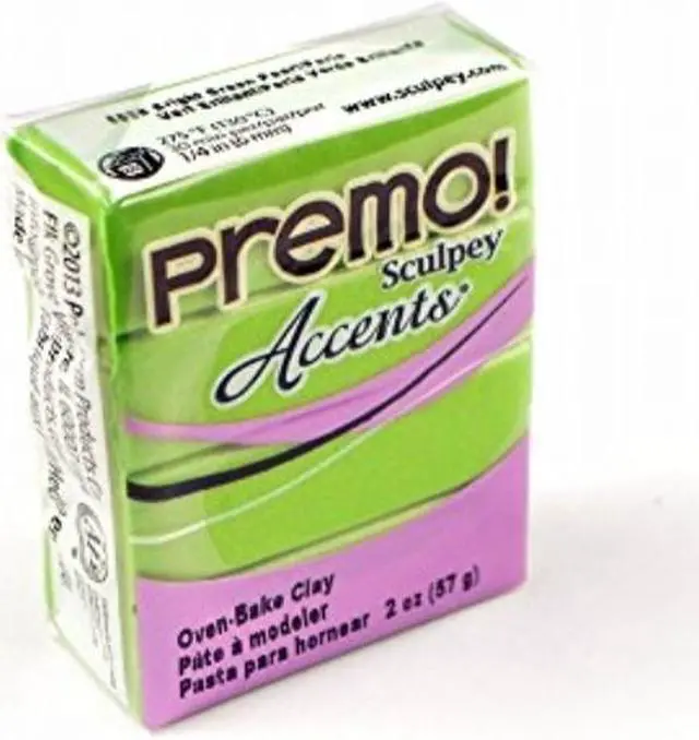 Alt view image 3 of 3 - Premo Sculpey Accents Polymer Clay 2oz-Bright Green Pearl