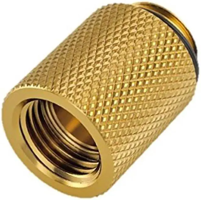 Alt view image 6 of 6 - Bitspower G1/4" Male to Female Extender Fitting, 20mm, True Brass