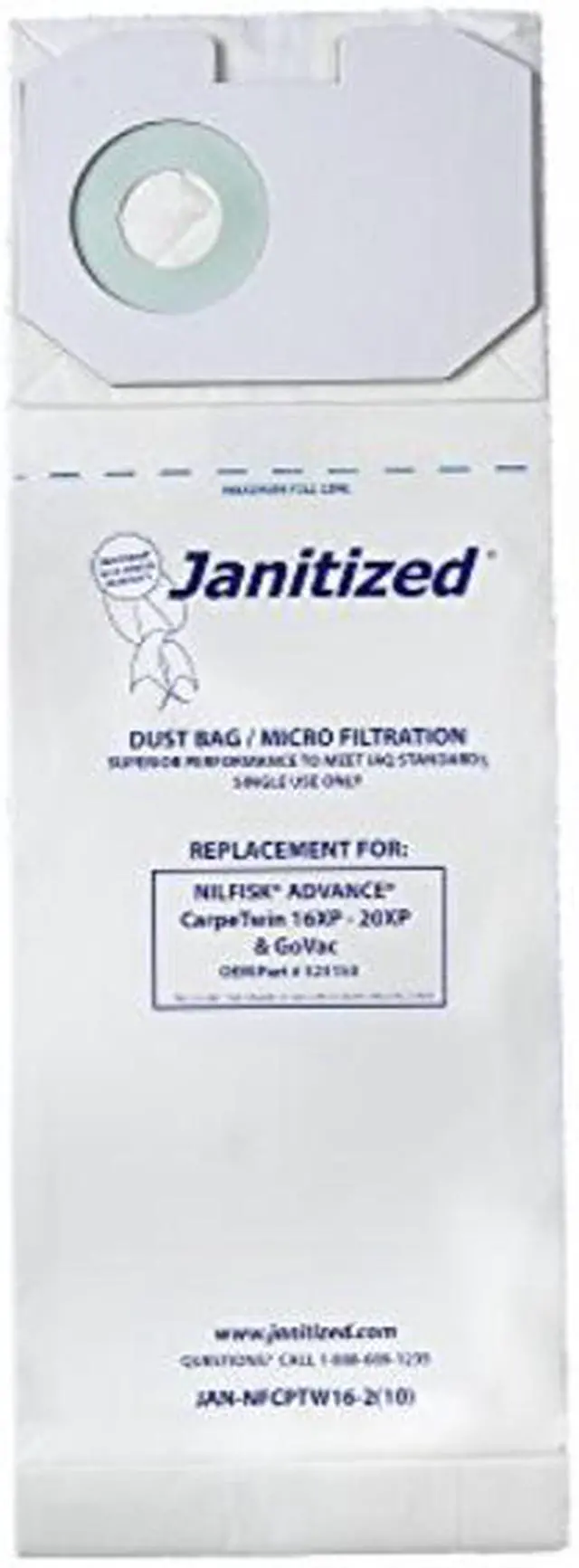 Alt view image 3 of 4 - C-Nilfisk Carpe Twin 16Xp/20Xp 2Ply Bag 10/10'S