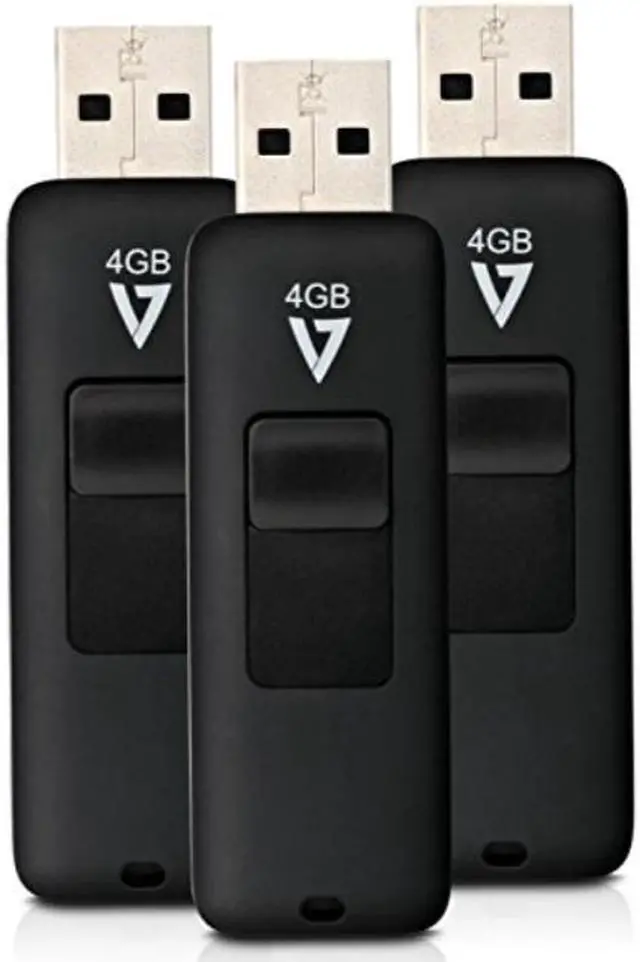 Alt view image 4 of 11 - 3PK 4GB FLASH DRIVE COMBO USB 2.0 BLACK RETRACT CONECT