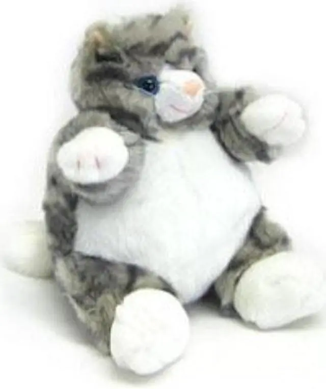 Alt view image 4 of 4 - Baby Plumpee Gray Cat 7" by Unipak