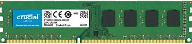 Alt view image 2 of 6 - Crucial 2GB DDR3L 1600 (PC3L 12800) Desktop Memory Model CT25664BD160BJ