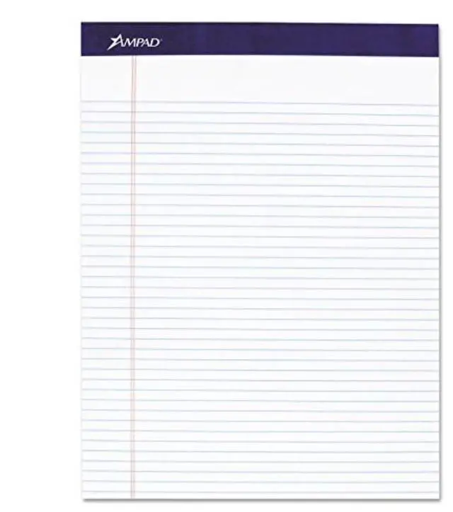 Main image of Ampad 20315 Mead Legal Ruled Pad, 8 1/2 X 11, White, 50 Sheets, 4 Pads/Pack