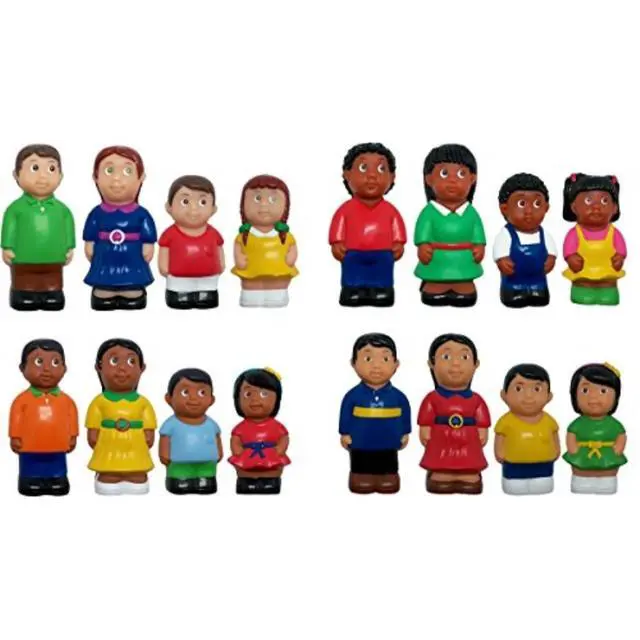 Alt view image 3 of 3 - Multicultural Family 4 St Complete Figures
