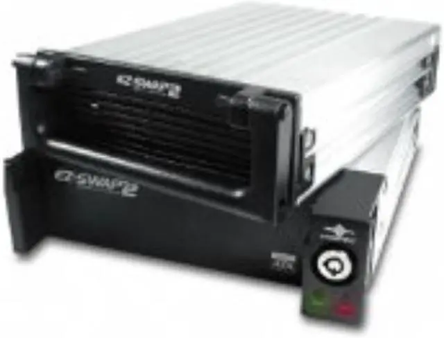 Alt view image 2 of 2 - Vantec EZ Swap 2 3.5" Removable SATA Hard Drive Mobile Rack with Key and Fan - Model MRK-300ST-BK