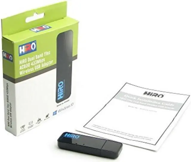 Alt view image 3 of 4 - HiRO H50334 Dual Band 802.11ac 11ac AC600 5G 433Mbps Wireless WiFi WLAN USB Network Adapter Windows 10 plug n play no driver installation needed Windows 8.1 8 7 Compatible