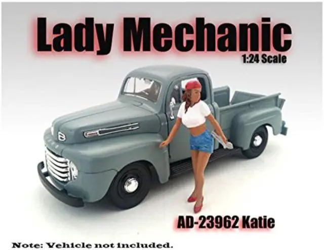 Main image of Lady Mechanic Katie Figurine for 1/24 Scale Models by American Diorama