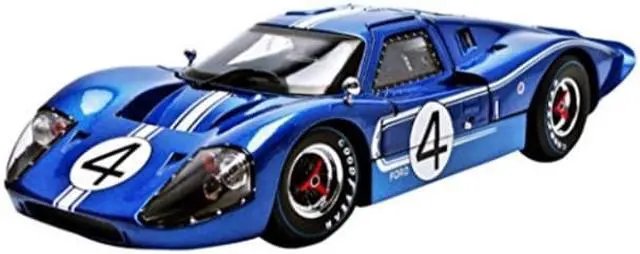 Main image of 1967 ford gt mk iv #4 blue lemans 24 hours l.ruby / d.hulme 1/18 by shelby collectibles sc426