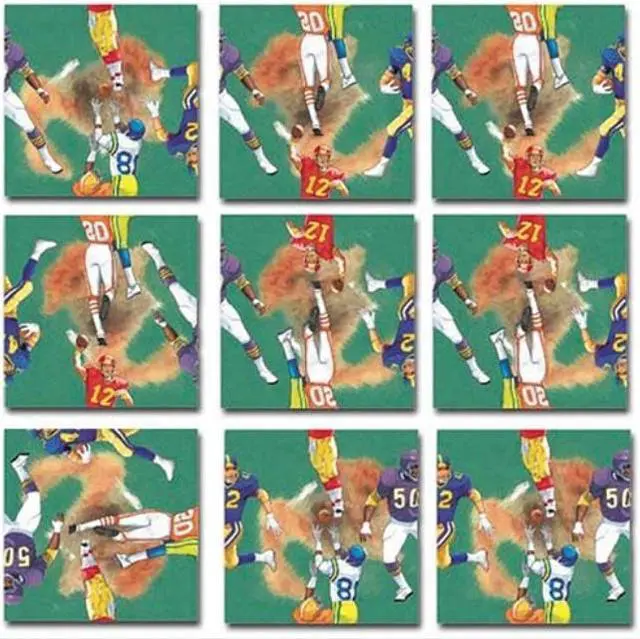 Alt view image 4 of 4 - B. Dazzle Scramble Squares - Football