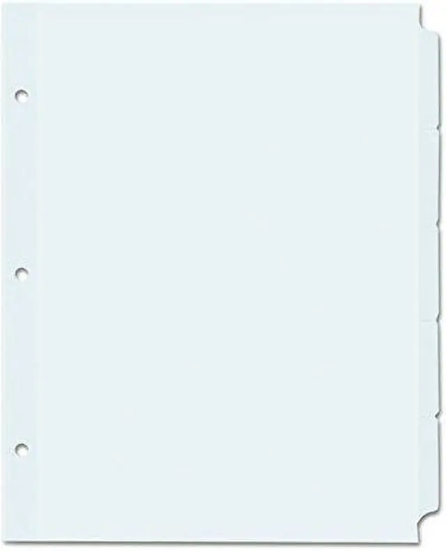 Alt view image 12 of 18 - Universal Self-Tab Index Dividers, 5-Tab, 11 X 8.5, White, 36 Sets 20835