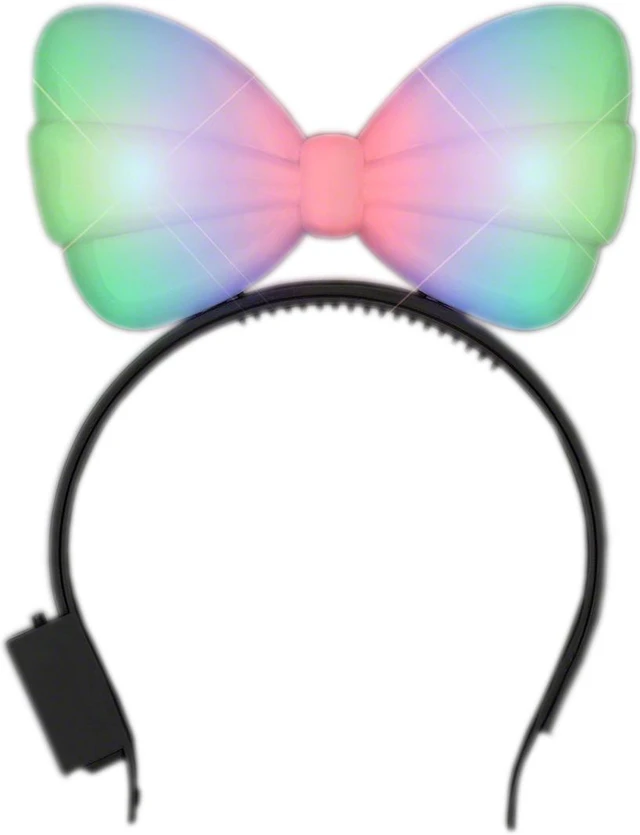 Main image of blinkee light up hard shell bow headband multicolor by