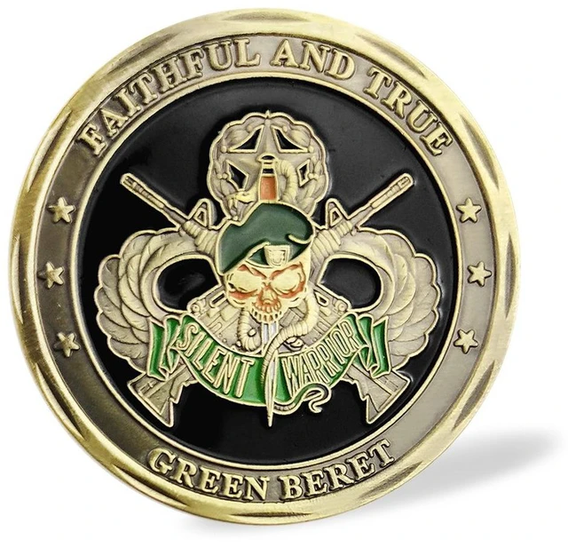 Main image of US Army Green Barret Special Forces Faithful and True Commemorative Coin
