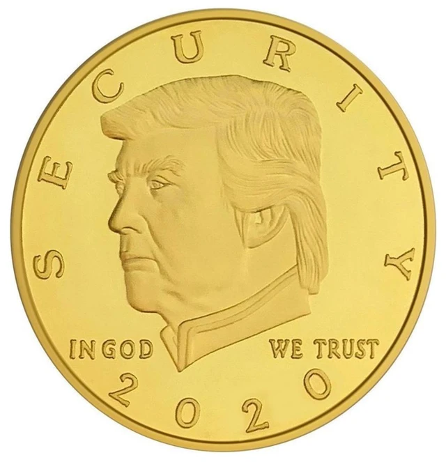 Main image of Donald Trump 2020 Border Wall Security Commemorative Gold Coin