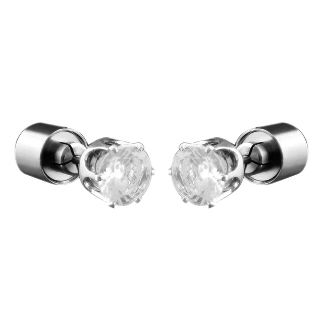 Alt view image 2 of 4 - Blinkee 675030 LED Faux Diamond Pierced Earrings, White