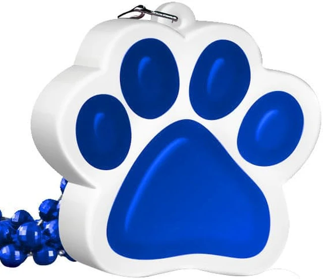 Alt view image 2 of 3 - blinkee light up blue paw print charm necklace by