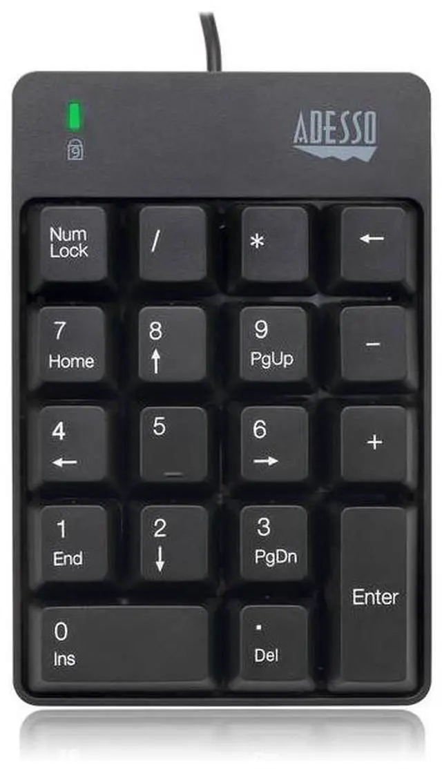 Alt view image 4 of 13 - Adesso AKB-601UB - USB Spill Resistant 18-Key Numeric Keypad