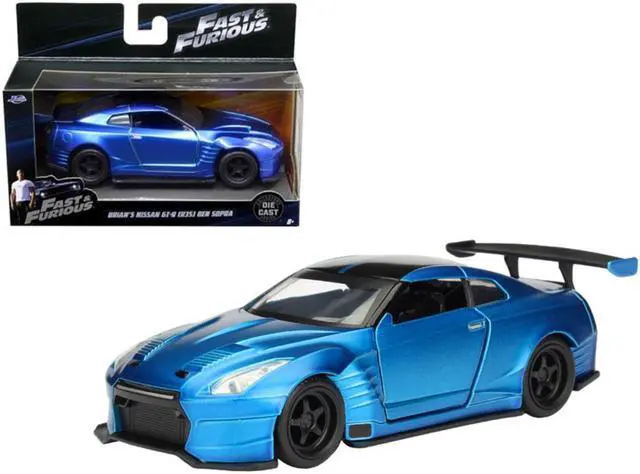 Alt view image 2 of 6 - Brian's 2009 Nissan GTR R35 Blue Ben Sopra "Fast & Furious" Movie 1/32 Diecast Model Car  by Jada