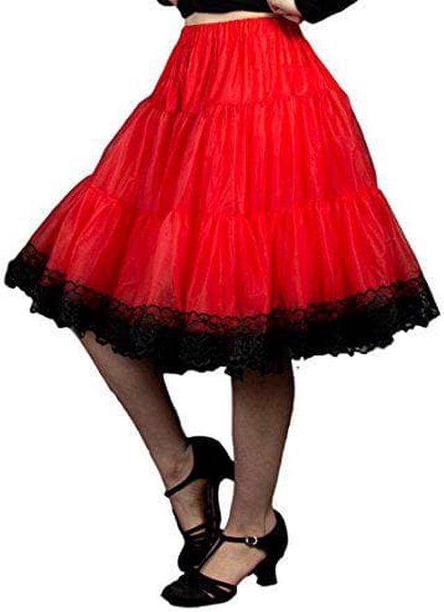 Red Knee Length Petticoat