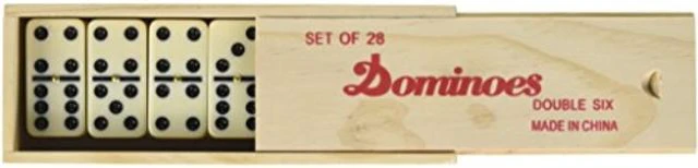 Main image of Double 6 Professional Domino Tiles with Spinner in Wooden Box
