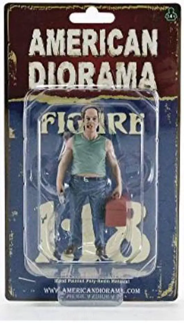 Main image of Mechanic Sam with Tool Box Figurine for 1/18 Scale Models by American Diorama 38180