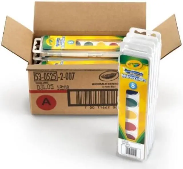 Alt view image 16 of 20 - Crayola Washable Watercolor Paint, 8 Assorted Colors, Palette Tray 530525