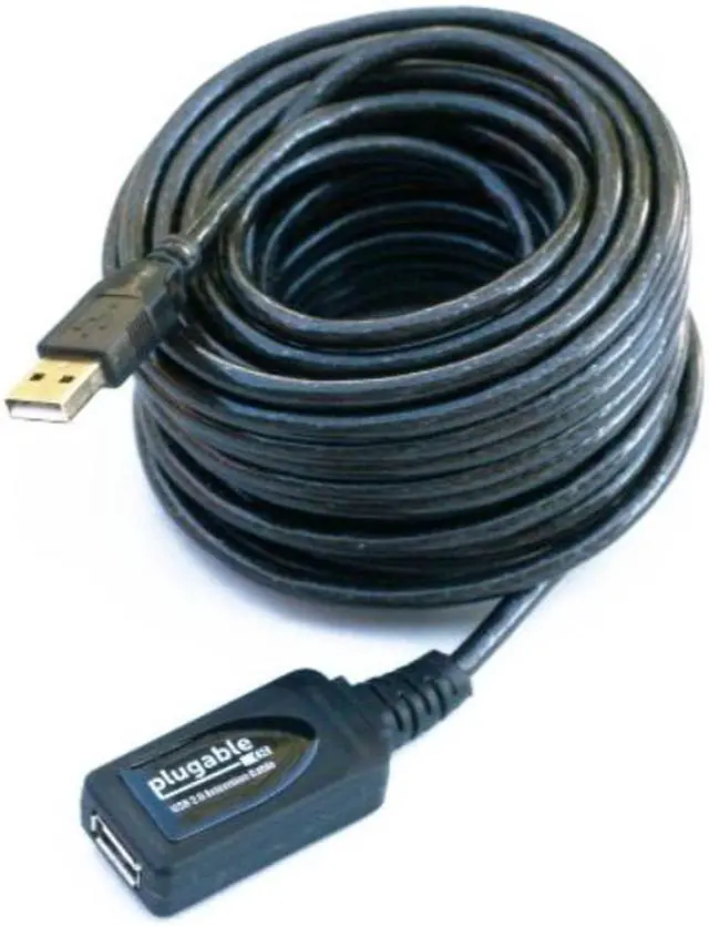 Alt view image 6 of 9 - Plugable 10 Meter (32 Foot) USB 2.0 Active Extension Cable Type A Male to A Female - Driverless