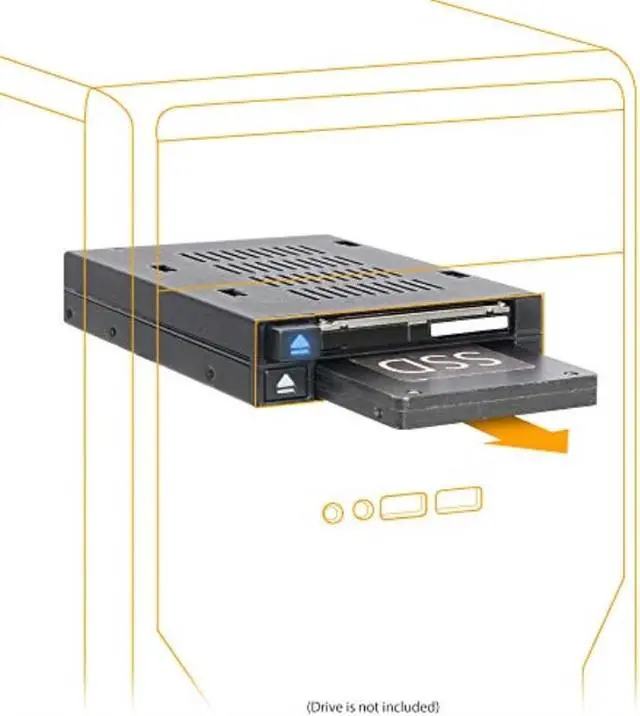 Alt view image 3 of 8 - Icy Dock MB522SP-B | Dual 2X 2.5 SSD & HDD Dock Tool-Less Hot-Swap SATA / SAS Mobile Rack Enclosure for 3.5 Bay | flexiDock Series