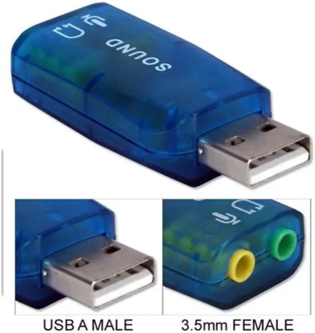 Main image of QVS USB-AUDIO3 USB to 2.1 Stereo Audio Adaptor