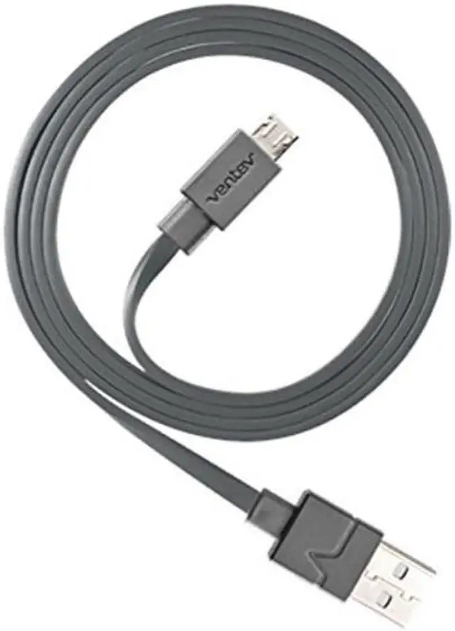 Alt view image 6 of 14 - Ventev Charge/Sync Cable Micro USB 6ft Grey Charge/Sync Cables