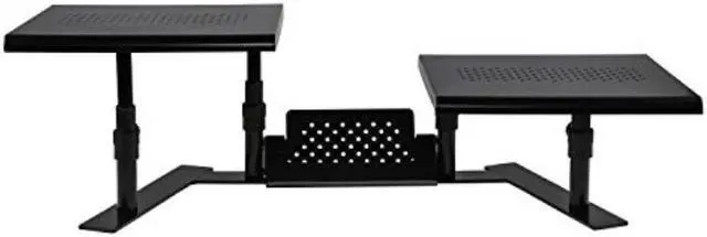 Alt view image 10 of 20 - Allsop Dual Monitor Stand Steel 32"Wx14"Dx6-1/10"-8-2/5" Black 31883