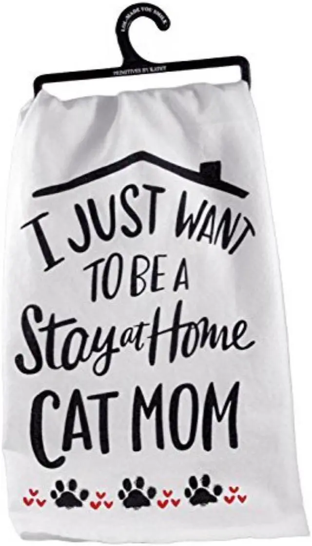 Main image of I Just Want to be a Stay at Home Cat Mom Decorative Cotton Towel