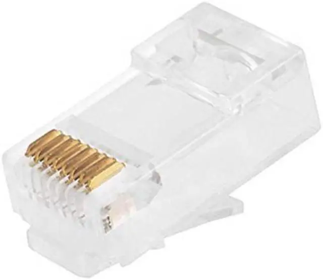 Alt view image 2 of 16 - Monoprice 100-pcs RJ45 Modular Plug for Cat6 Solid Cable