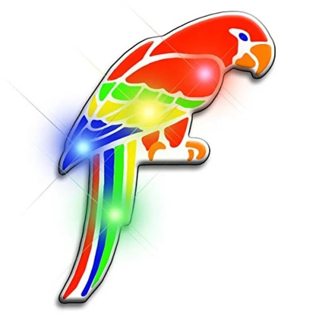Alt view image 3 of 4 - Blinkee 3400000 Parrot Flashing Body Light Lapel Pins