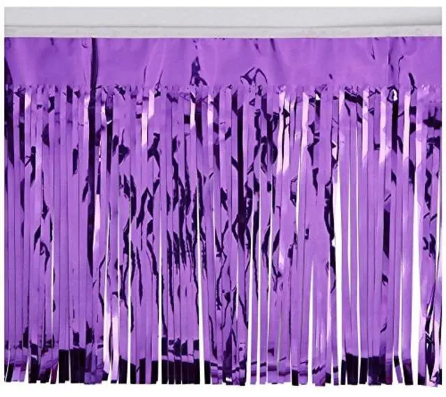 Main image of 2-Ply FR Metallic Fringe Drape (purple) Party Accessory  (1 count)