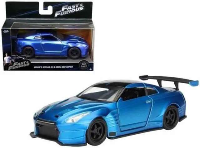 Alt view image 3 of 6 - Brian's 2009 Nissan GTR R35 Blue Ben Sopra "Fast & Furious" Movie 1/32 Diecast Model Car  by Jada