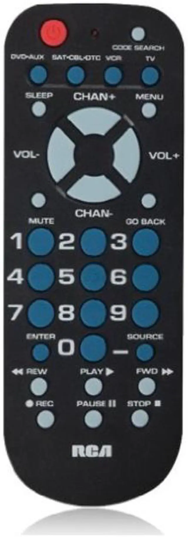 Alt view image 5 of 13 - RCA RCU504BR Universal Black Universal Remote 4 Function