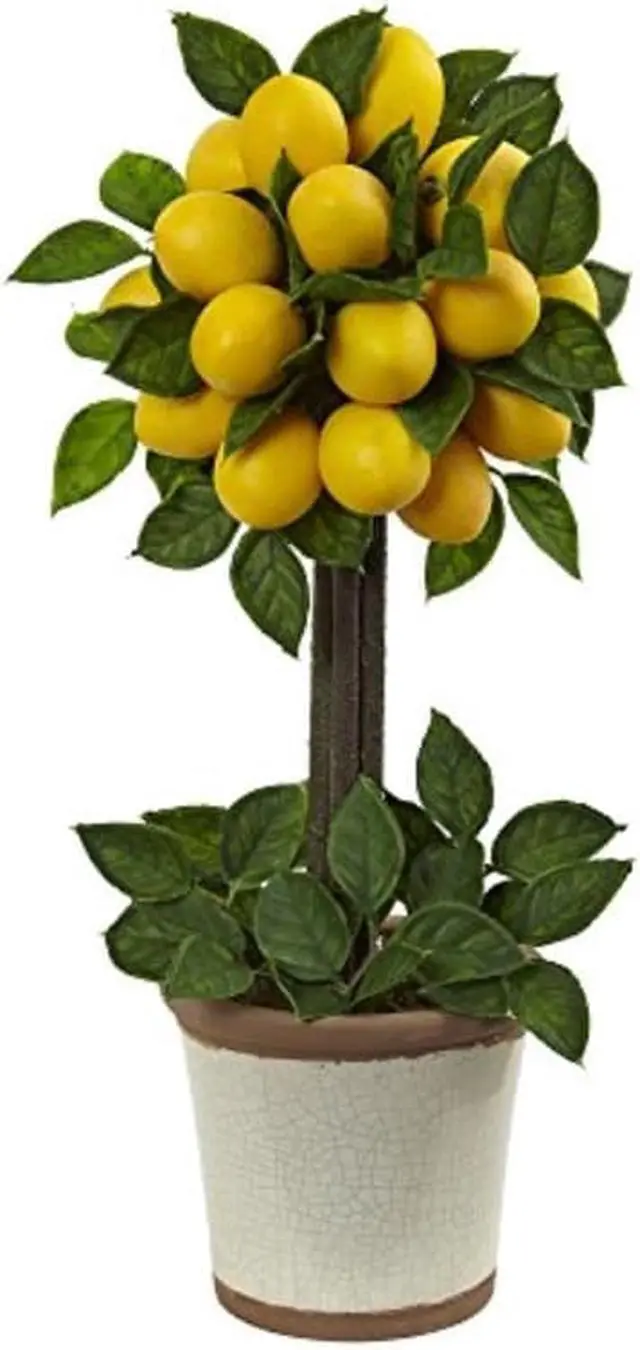 Alt view image 2 of 3 - Nearly Natural 4865 Lemon Ball Topiary Arrangement