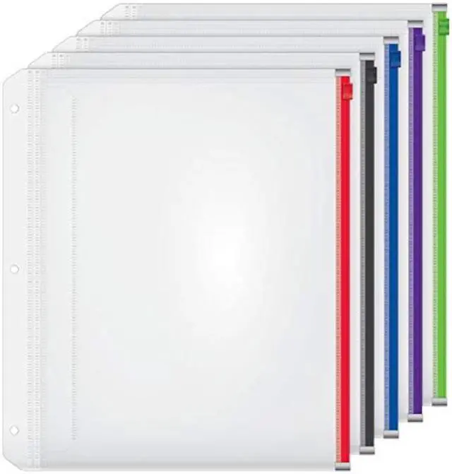 Alt view image 6 of 14 - Cardinal Expanding Zipper Binder Pocket 11 x 8 1/2 Assorted Colors 5/Pack 14650