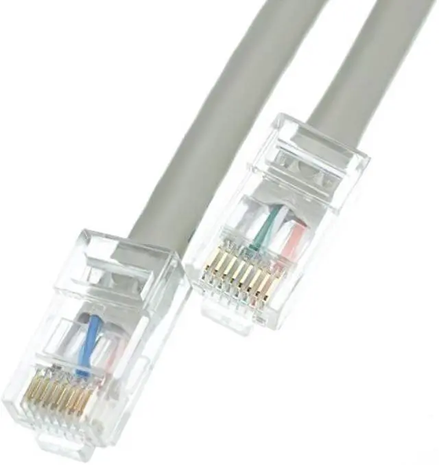 Alt view image 2 of 3 - CableWholesale Cat5e Ethernet Patch Cable  Bootless  25 foot - Gray